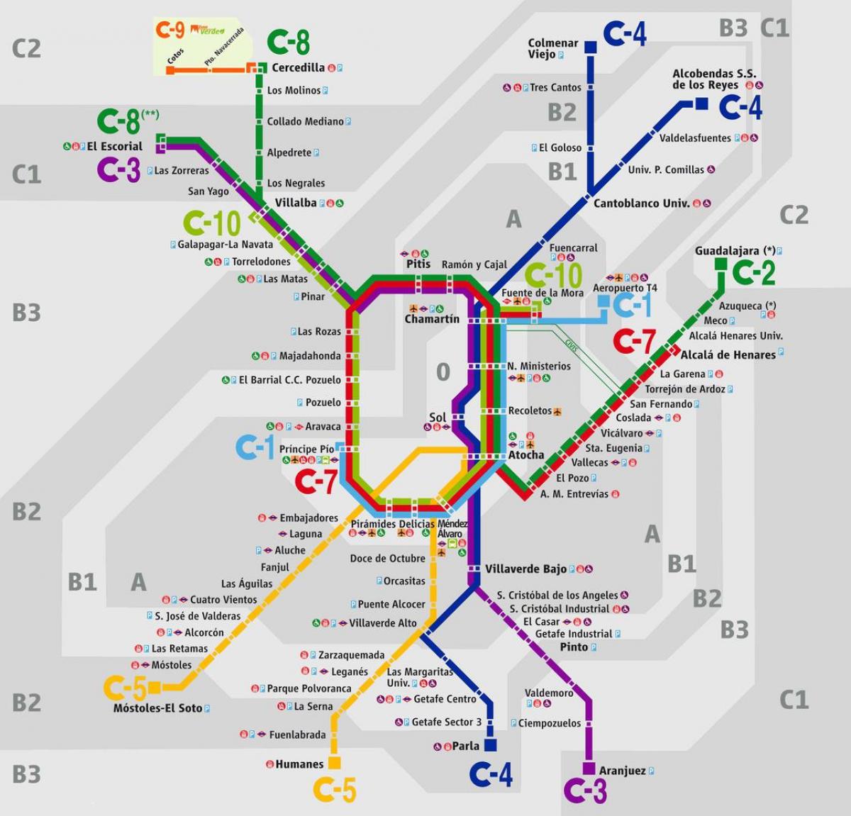 карта на Мадрид atocha железничка станица