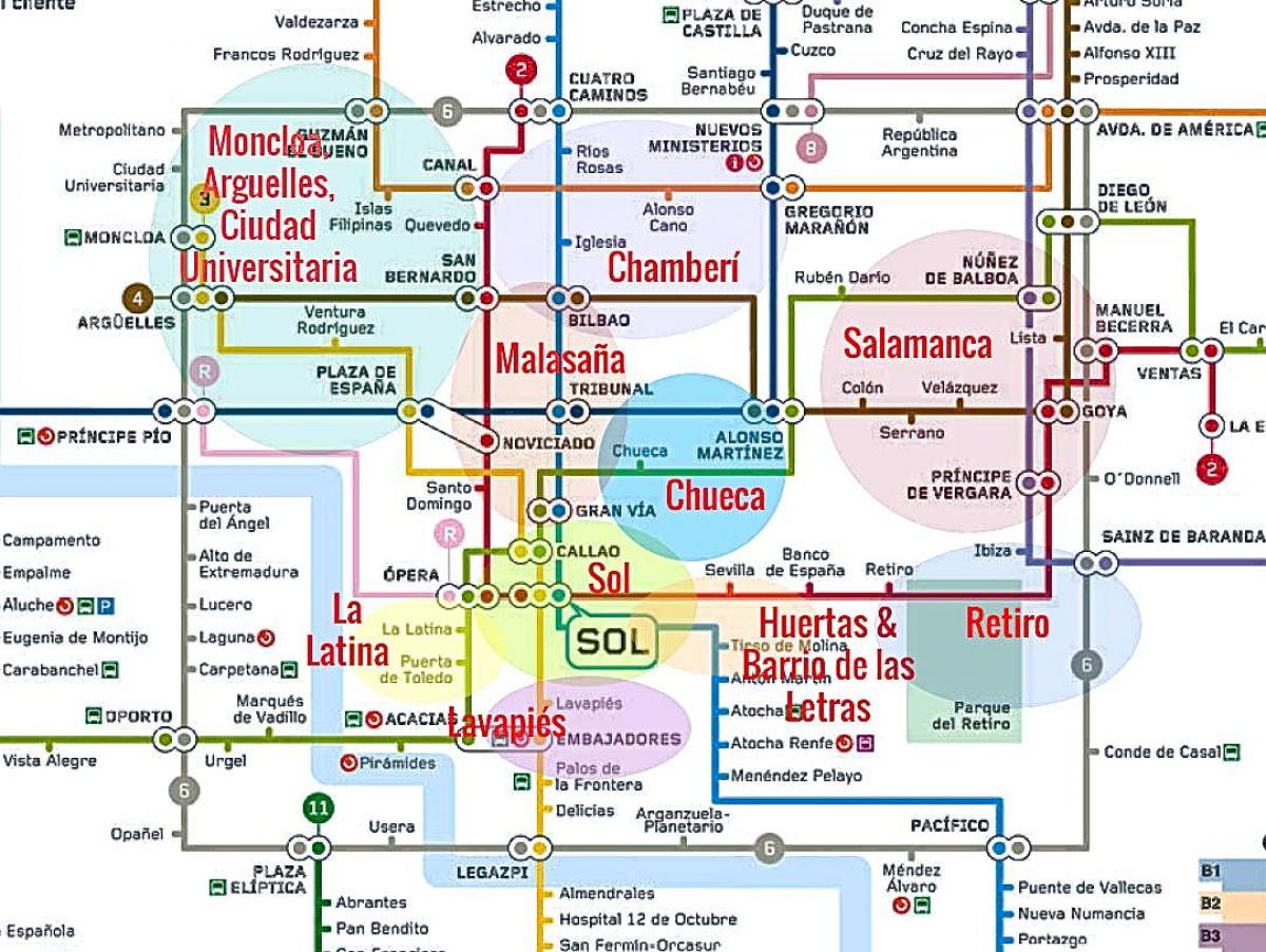 карта на ла латина Мадрид