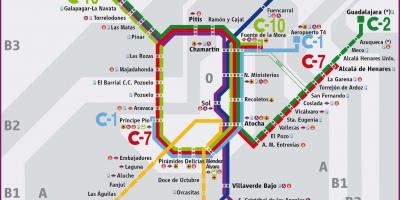 Мадрид железнички мапа