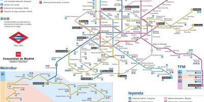 Мадрид метро станица на мапа