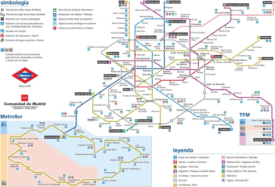Мадрид метро станица на мапа