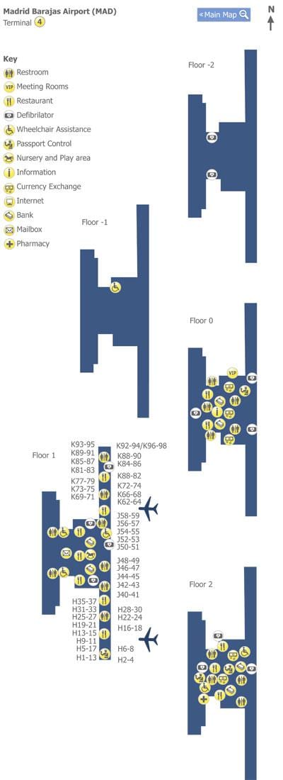 barajas терминал 4 мапа