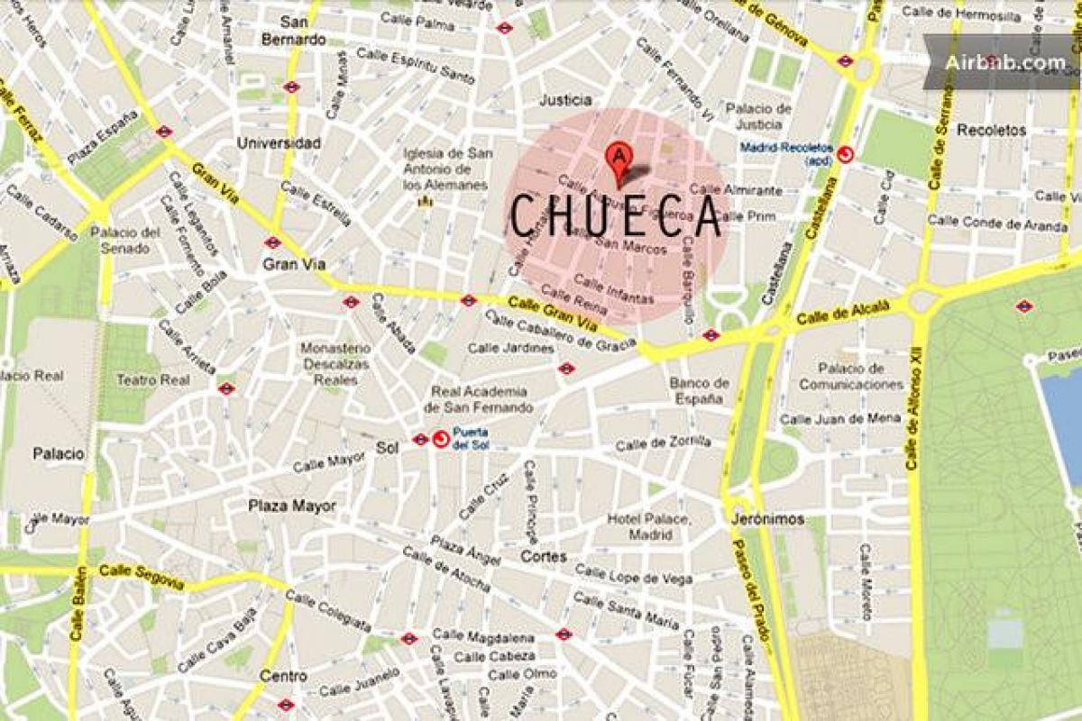 Мадрид chueca мапа