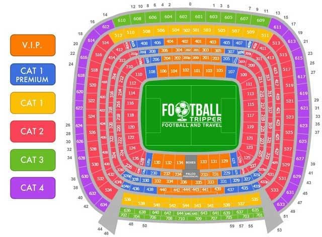 bernabeu седиште карта