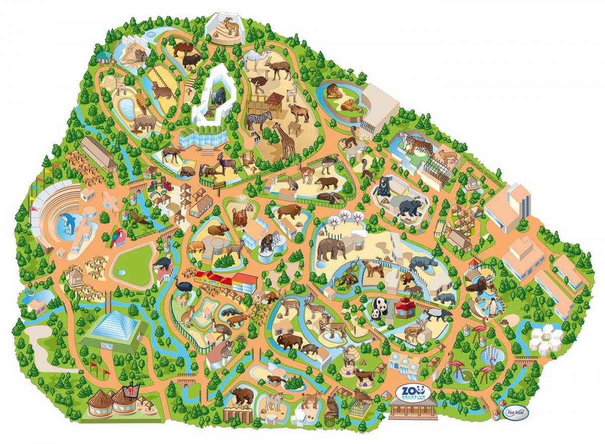 карта на Мадрид зоолошка градина