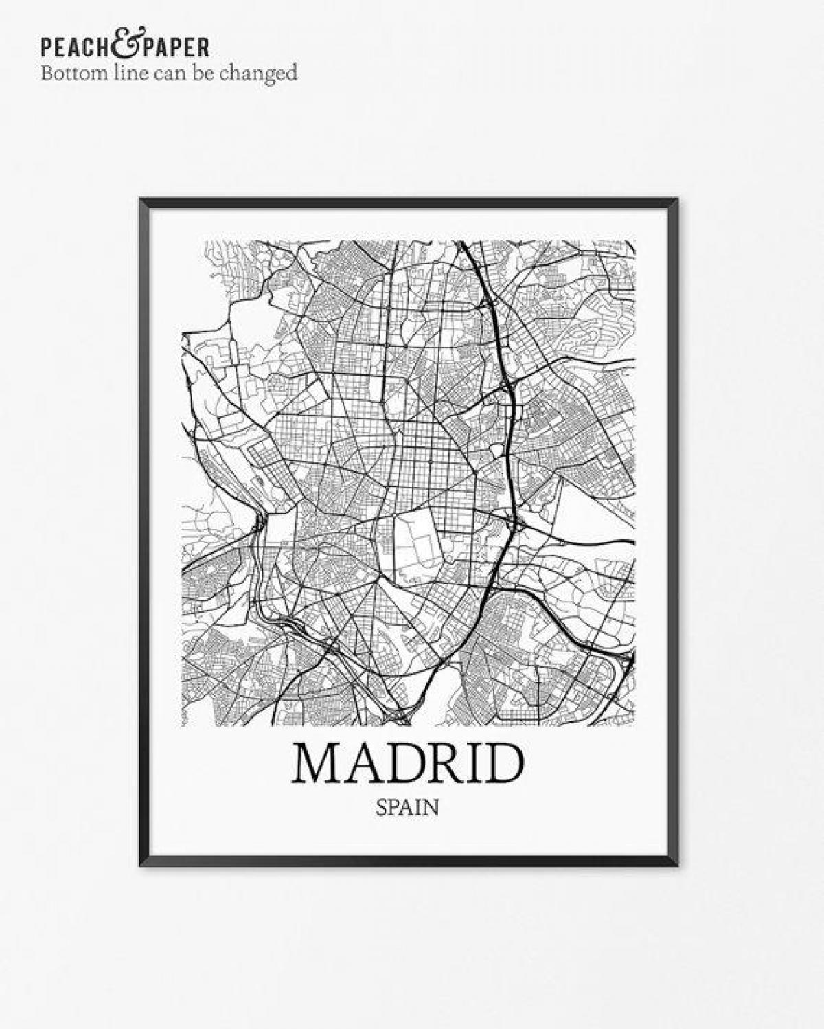 карта на Мадрид мапата постер