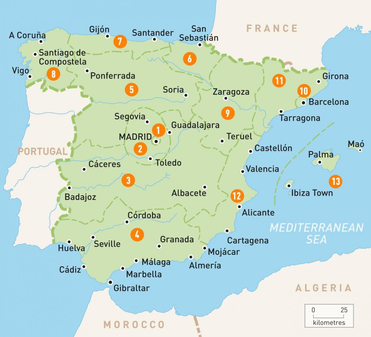 карта на Мадрид област