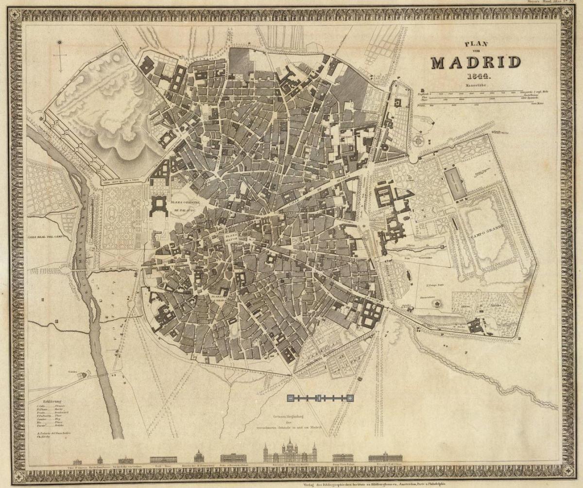 карта на Мадрид стариот град