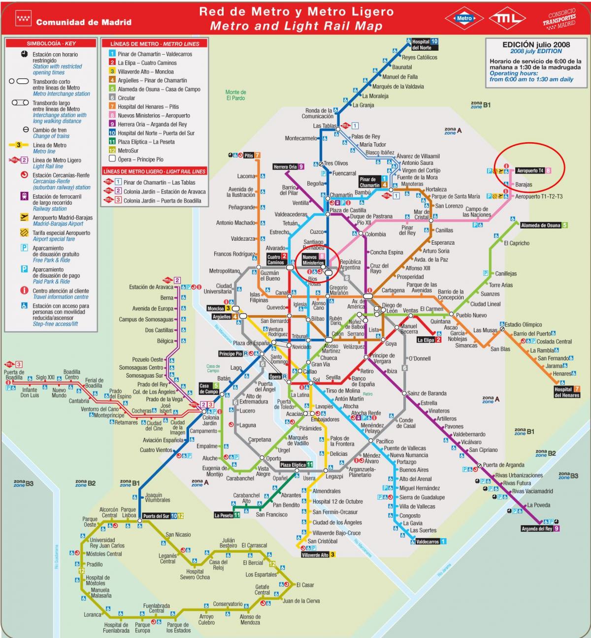 Мадрид метро мапата аеродром