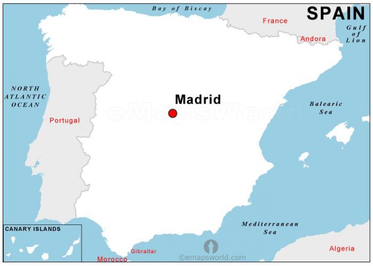 мапа на главниот град на Шпанија