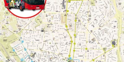 Мадрид автобуска турнеја мапа