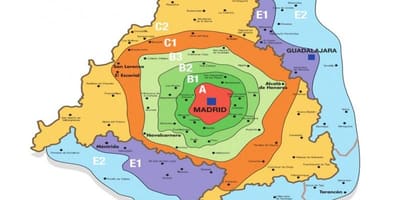 Мадрид зона т мапа