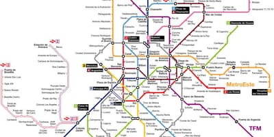 Метро де Мадрид мапа