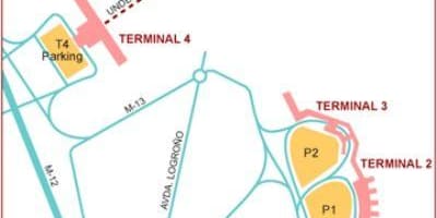 Мадридскиот аеродром терминал мапа