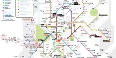 Карта на Мадрид јавен превоз