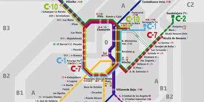 Карта на Мадрид atocha железничка станица