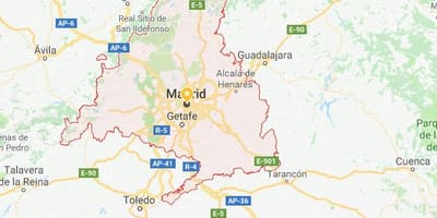 Карта на Мадрид и околните градови