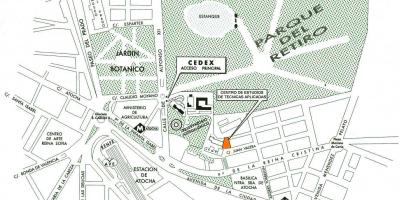 Мапата atocha станица Мадрид