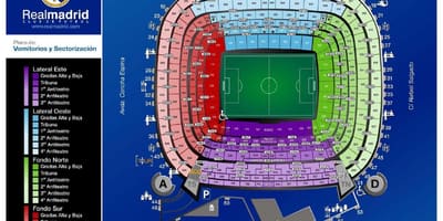 Santiago bernabeu стадион мапа
