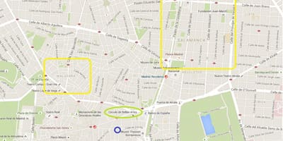 Карта на malasana Мадрид
