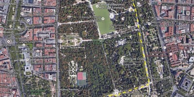 Retiro park Мадрид мапа