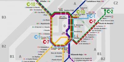 Карта на Мадрид atocha железничка станица