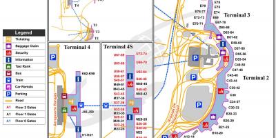 Карта на Мадрид Шпанија аеродром