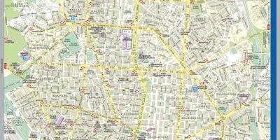 Улична карта на Мадрид во центарот на градот