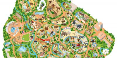 Карта на Мадрид зоолошка градина