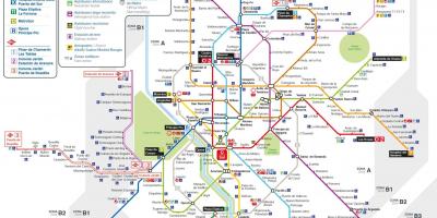 Карта на Мадрид јавен превоз